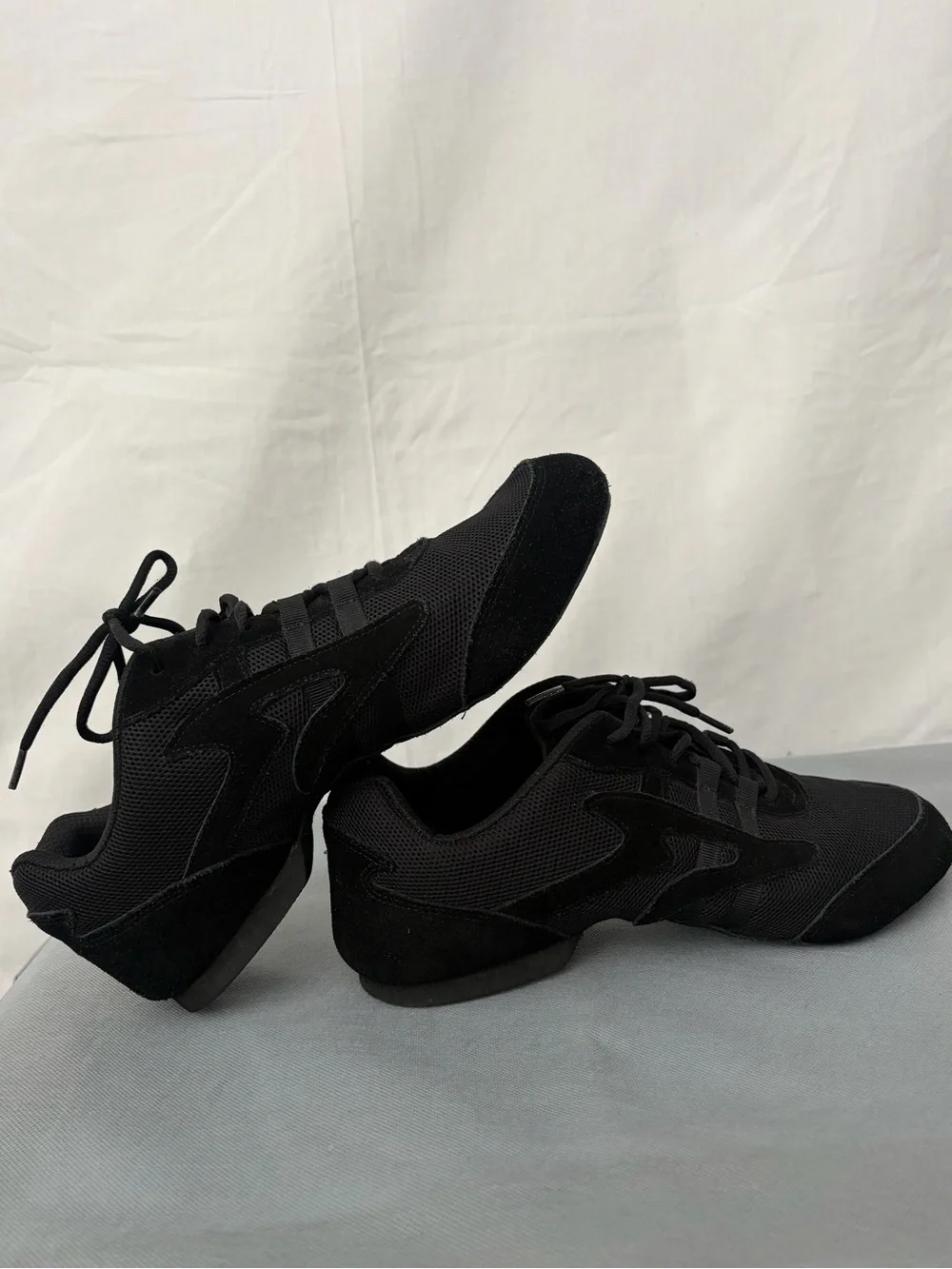 Sansha Men’s Black Suede Mesh Jazz Sneakers Size 17M Dance Shoes Excellent(B226)